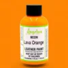 צבע לנעלים פלורסנטי  Angelus Neon Paint 119ML - angelus-neon-lava-orange